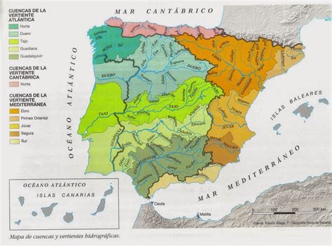 mapa de las cuencas hidrográficas